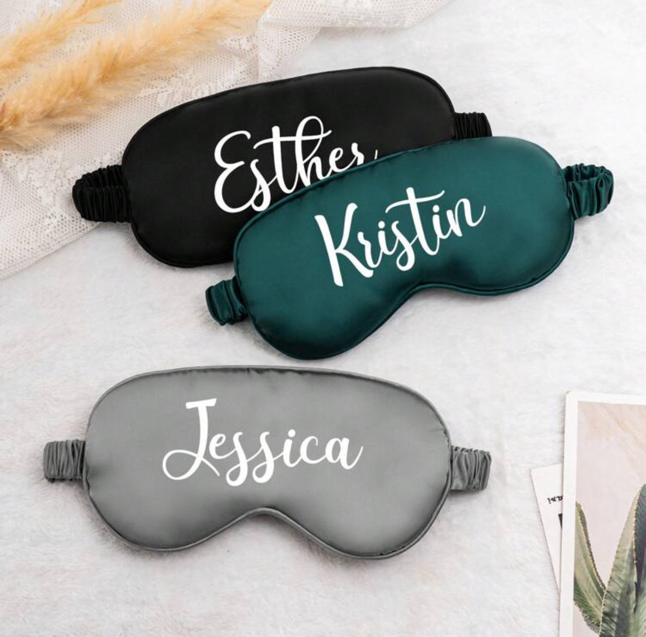 Masque de nuit personnalisé en satin ,masque de sommeil