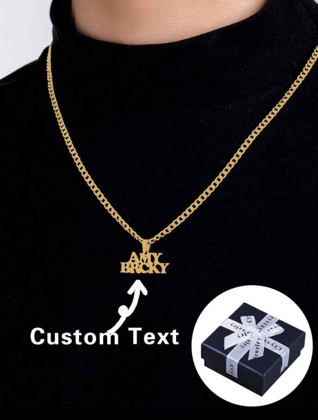 Pendentif Prénom Personnalisé Minimaliste