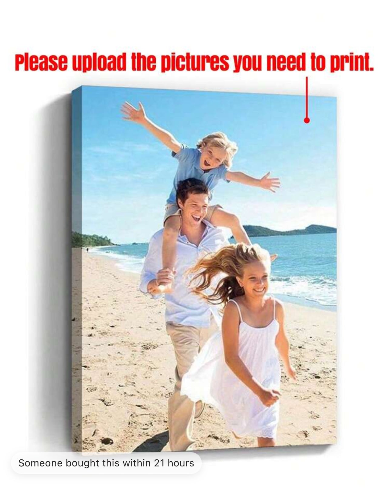 Toile personnalisée