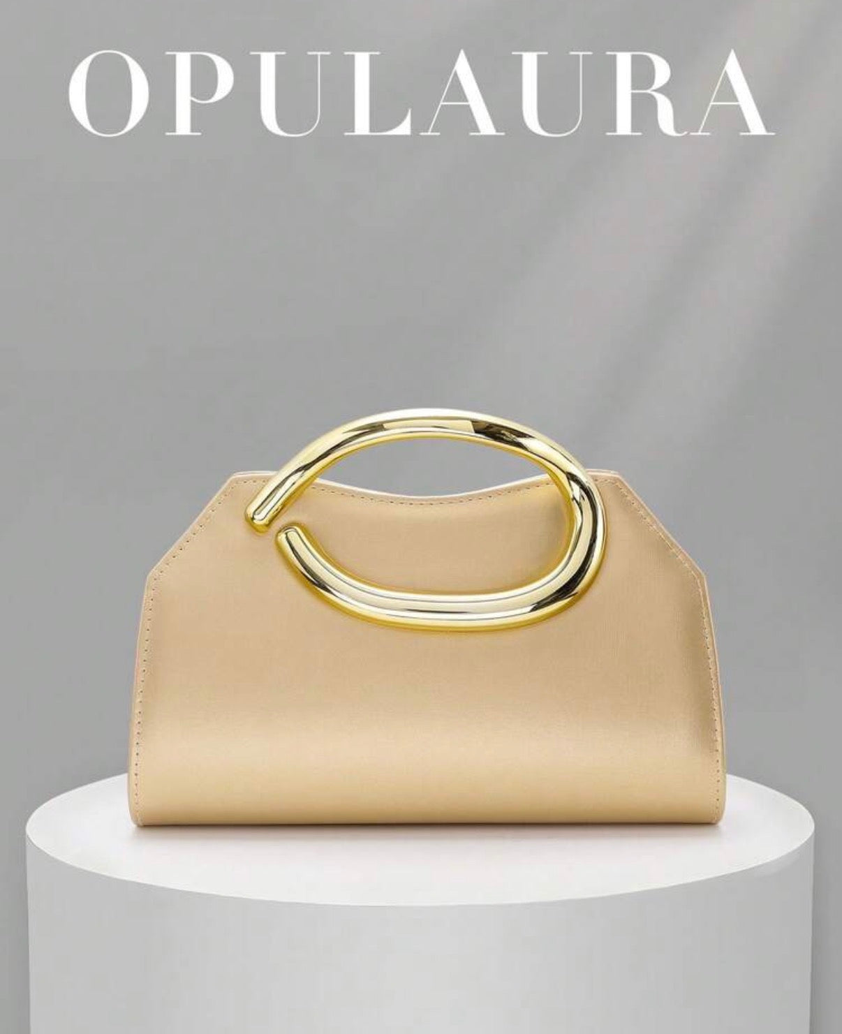 Sac de soirée élégant OpulAura – Pochette de luxe avec poignée métallique