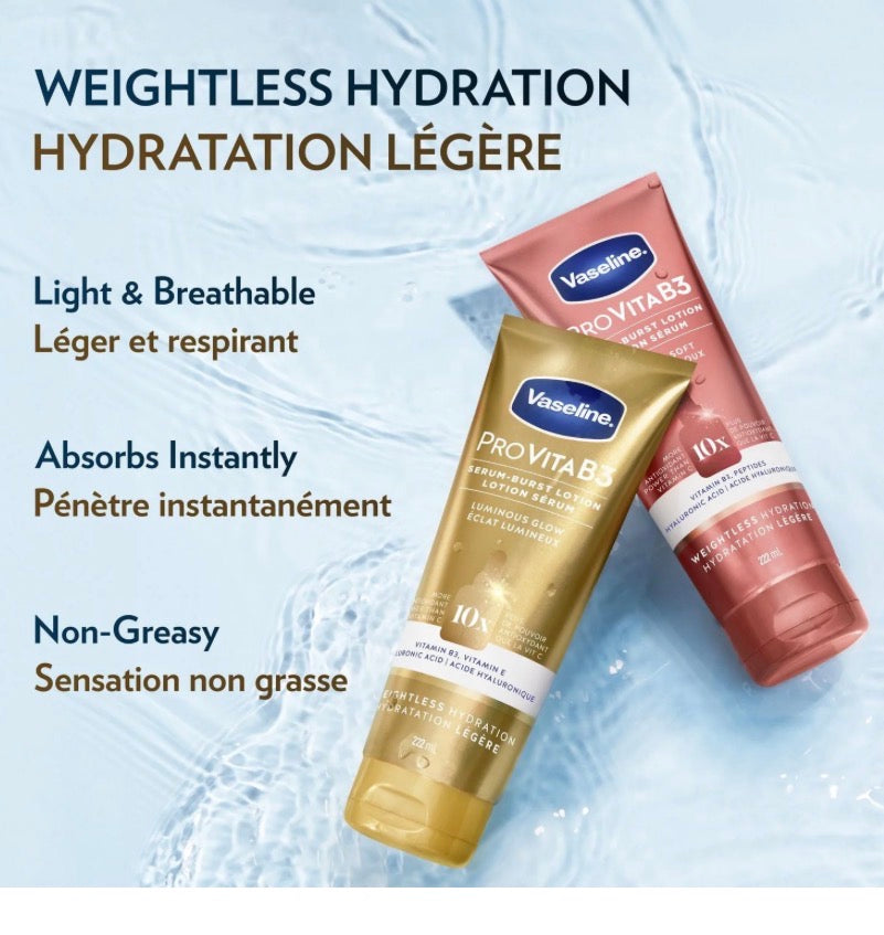 VASELINE
Pro VitaB3 lotion sérum éclat lumineux