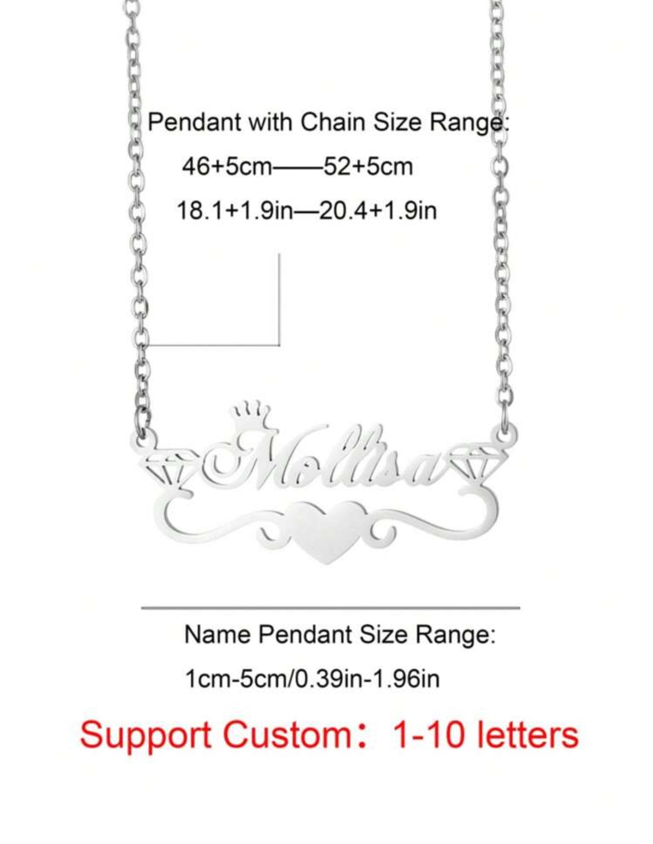 Collier personnalisé en forme d'aile avec nom personnalisé, avec chaîne à pendentif au choix en acier inoxydable