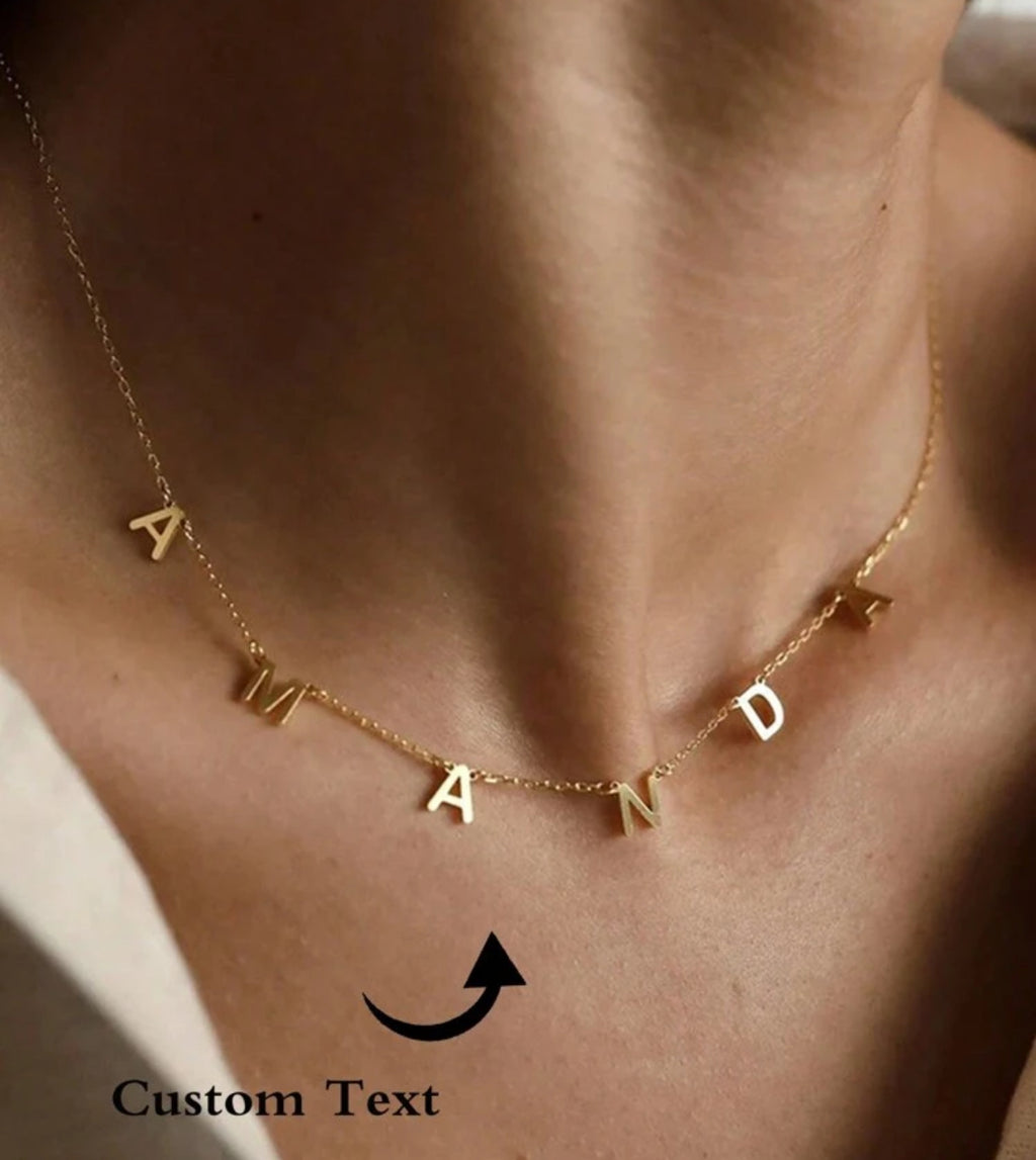 Pendentif Initiale Personnalisé en Acier Inoxydable