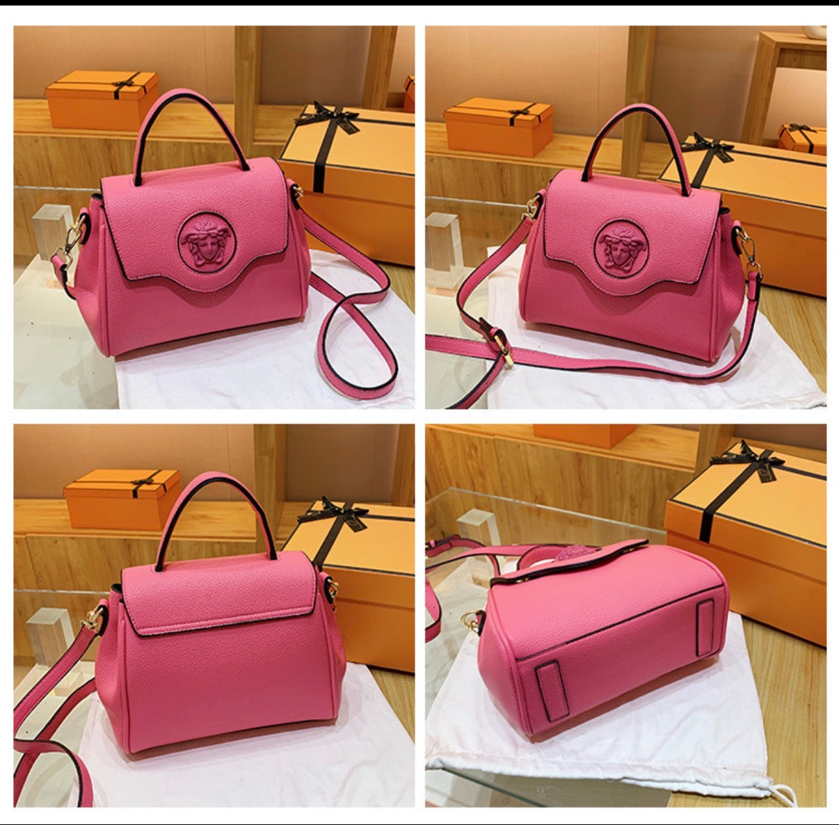 Sac à main "Iconic Medusa" en Cuir Grainé