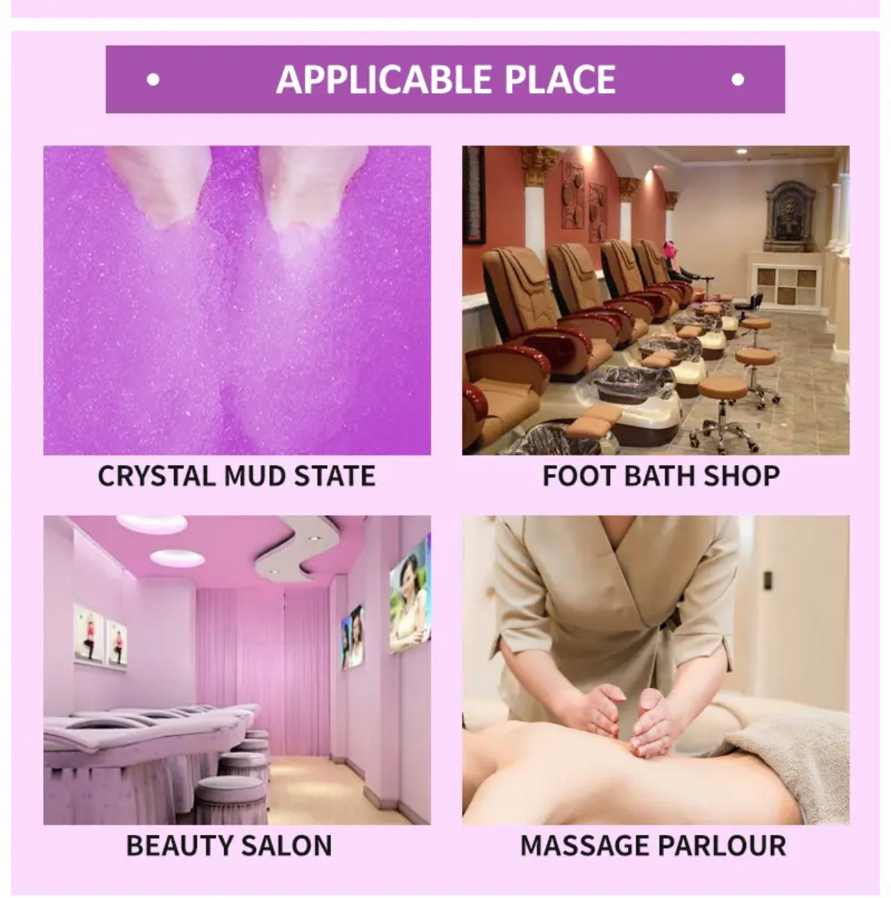 Spa de luxe pour les pieds Crystal Jelly - Thérapie aux sels naturels de la mer