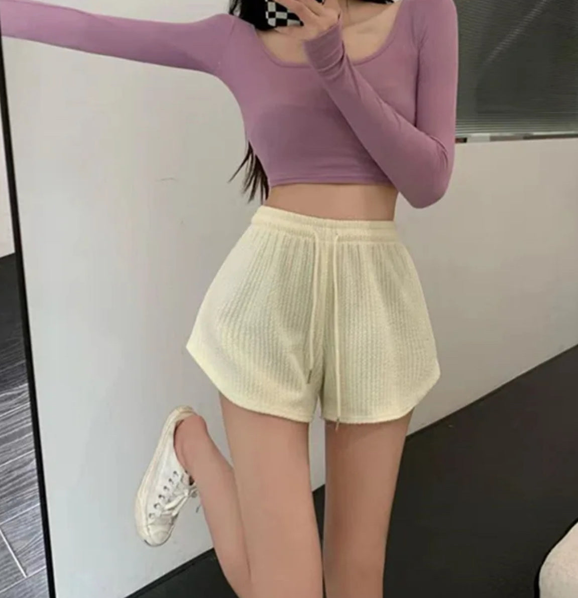 Douceur Estivale - Shorts Confort en Tricot.