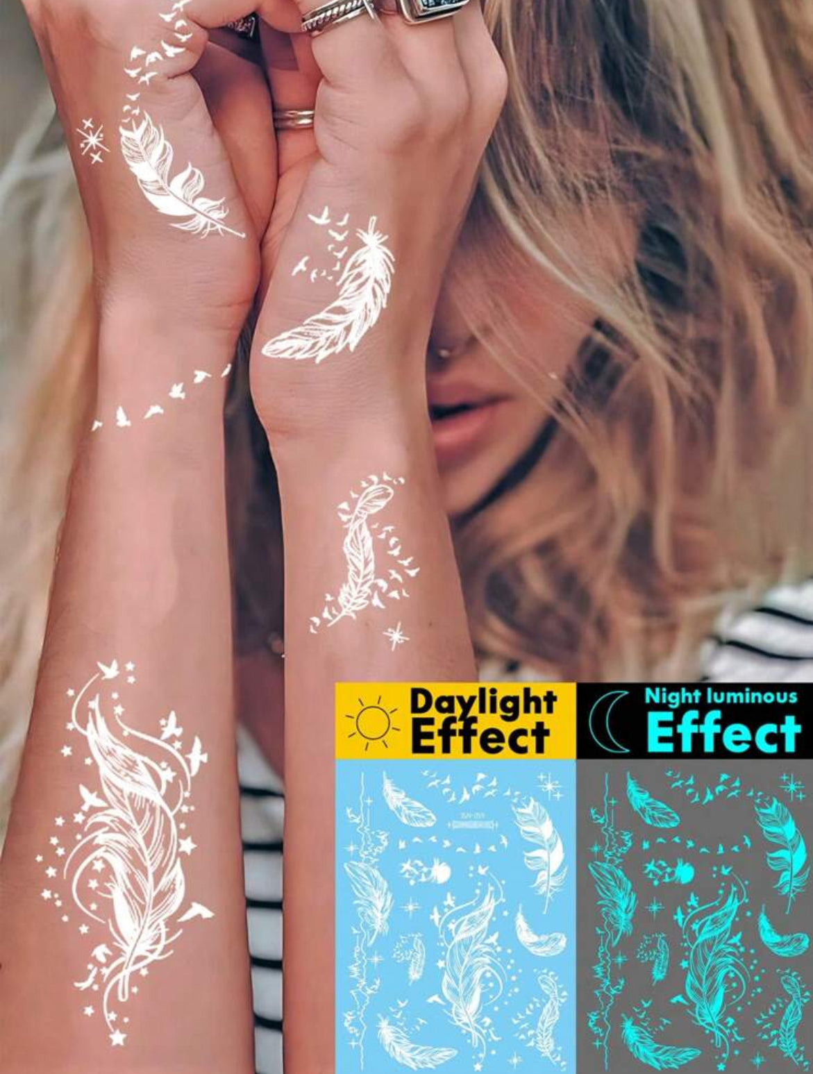 Tatouages Temporaires Lumineux & Réalistes – Style Unique et Tendance