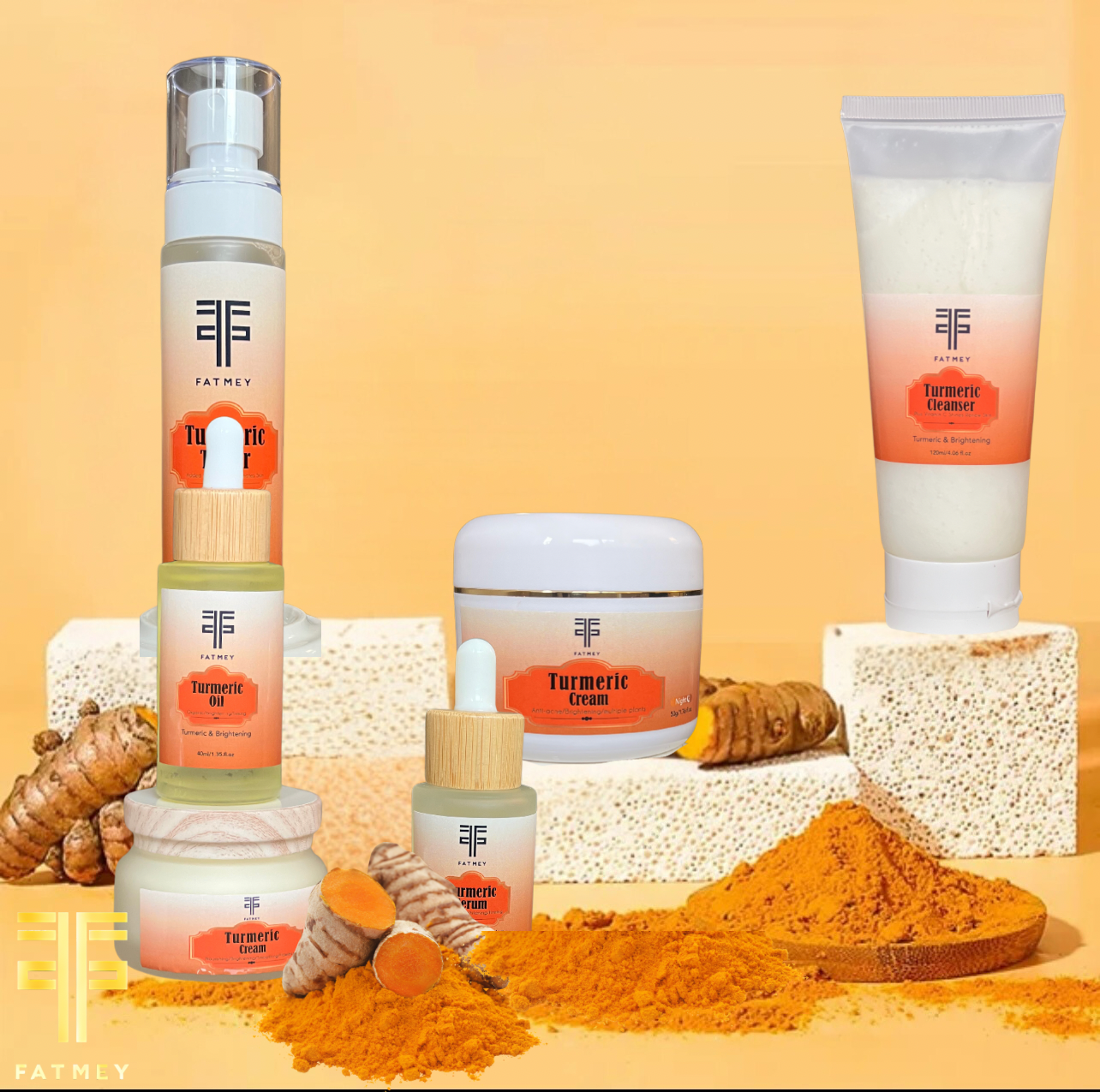 Fatmey Turmeric Six-Piece Set - Soin Visage au Curcuma