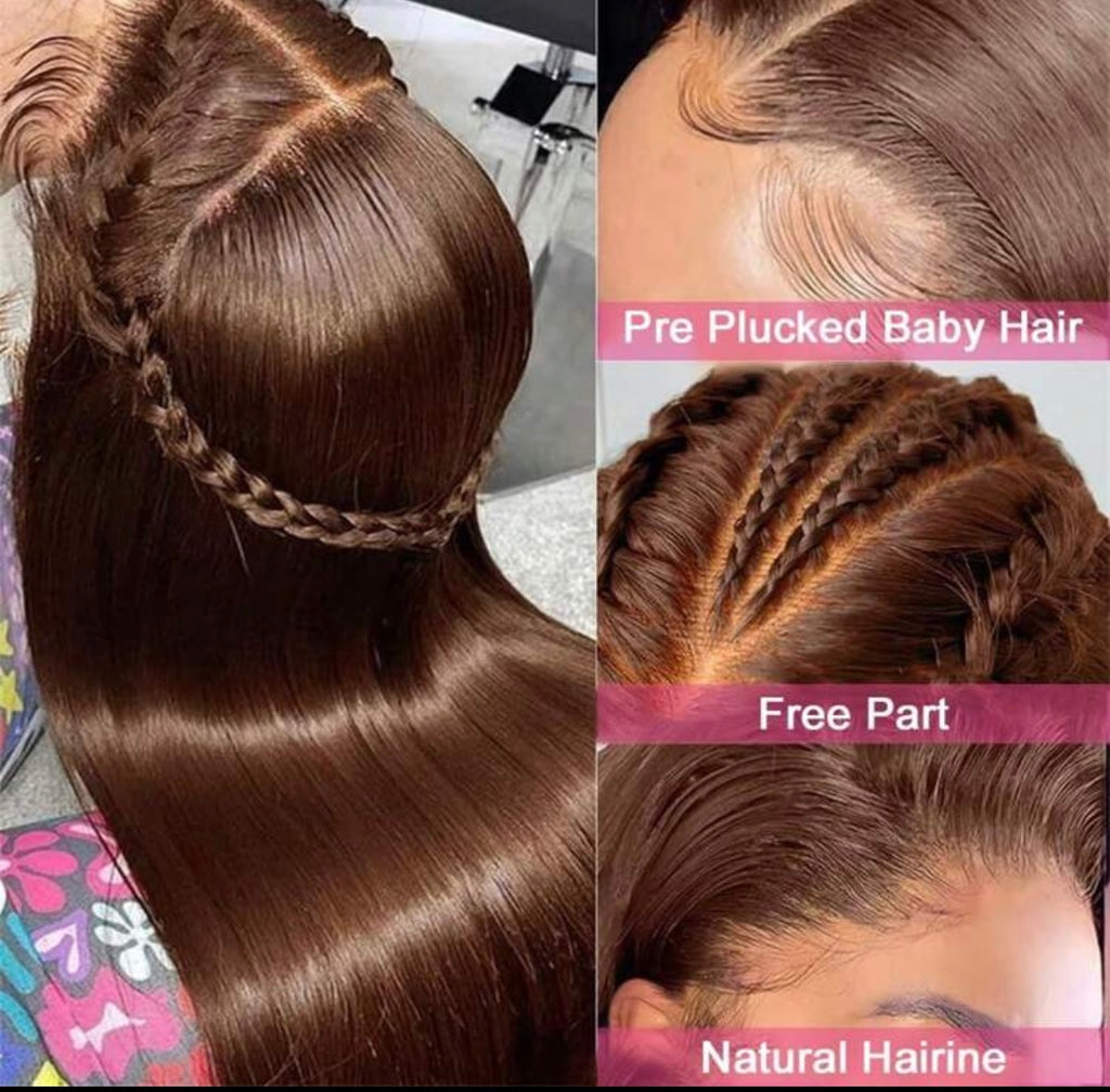 Perruque Lace Frontal 180% - Cheveux Humains Lisses