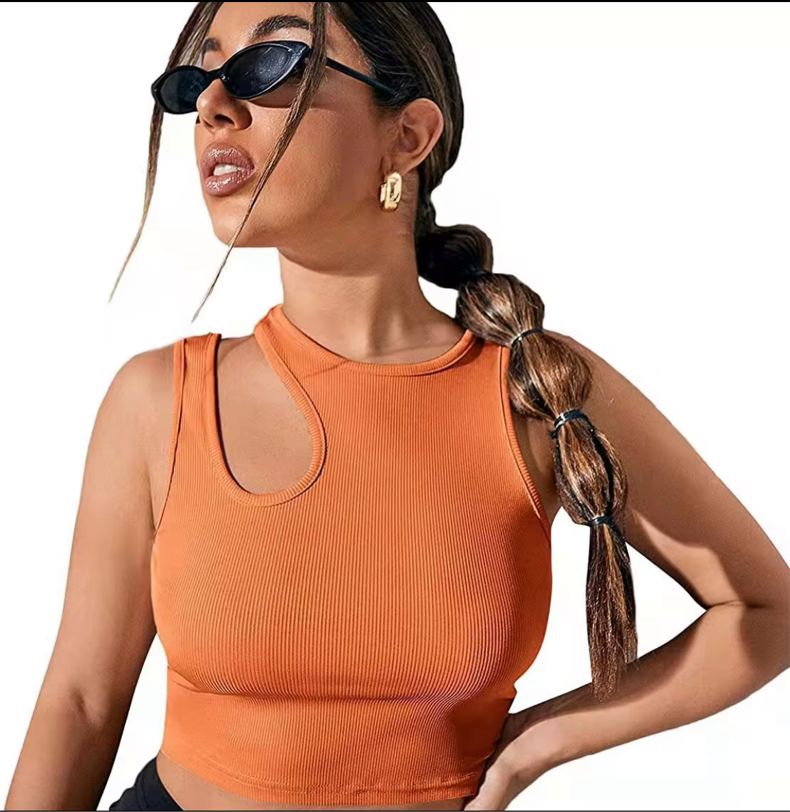 Crop Top Asymétrique