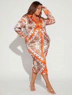 Robe en satin femme Ronde