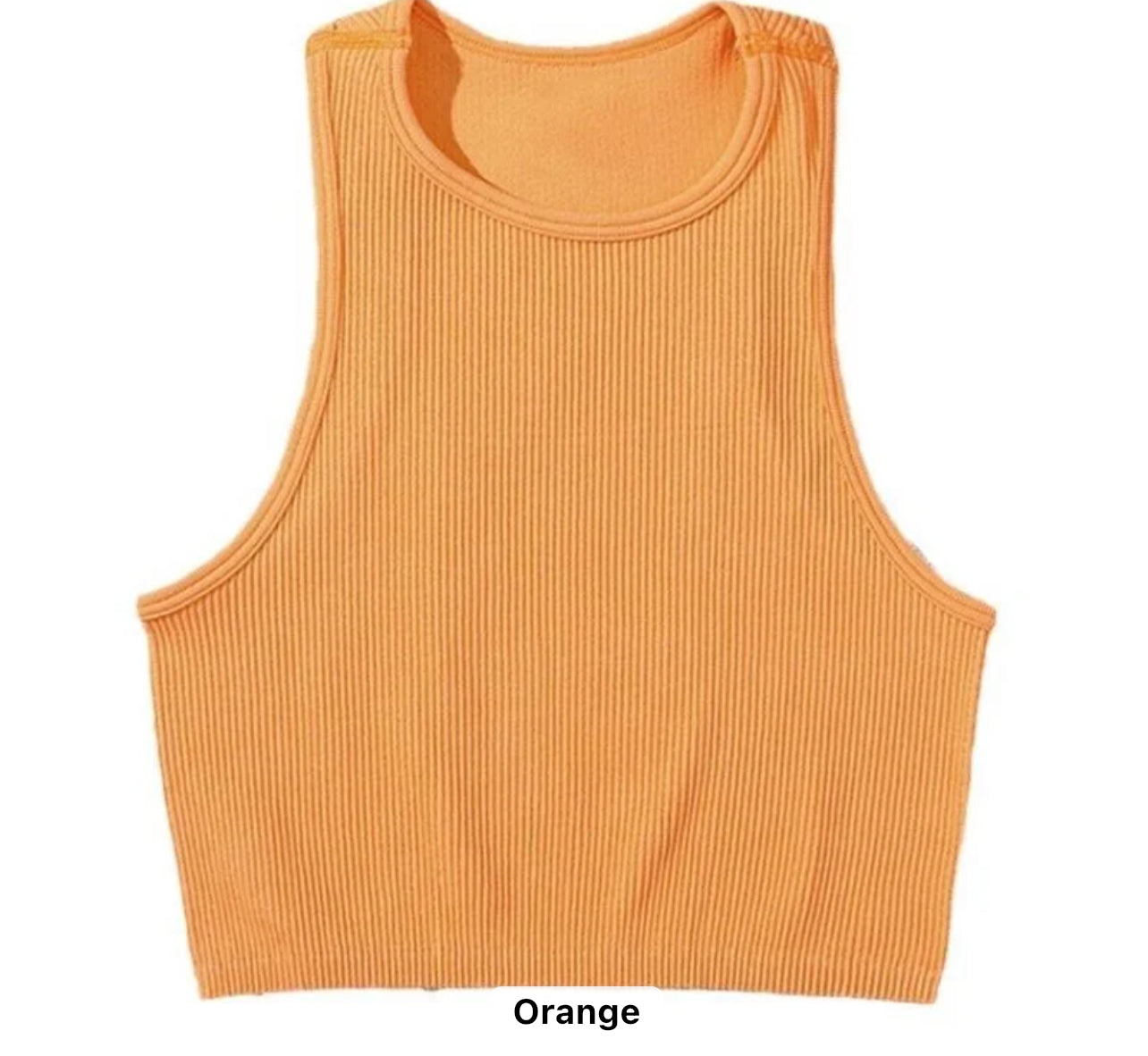 Crop Tops Côtelés en Tricot