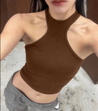 Débardeur côtelé dos nageur