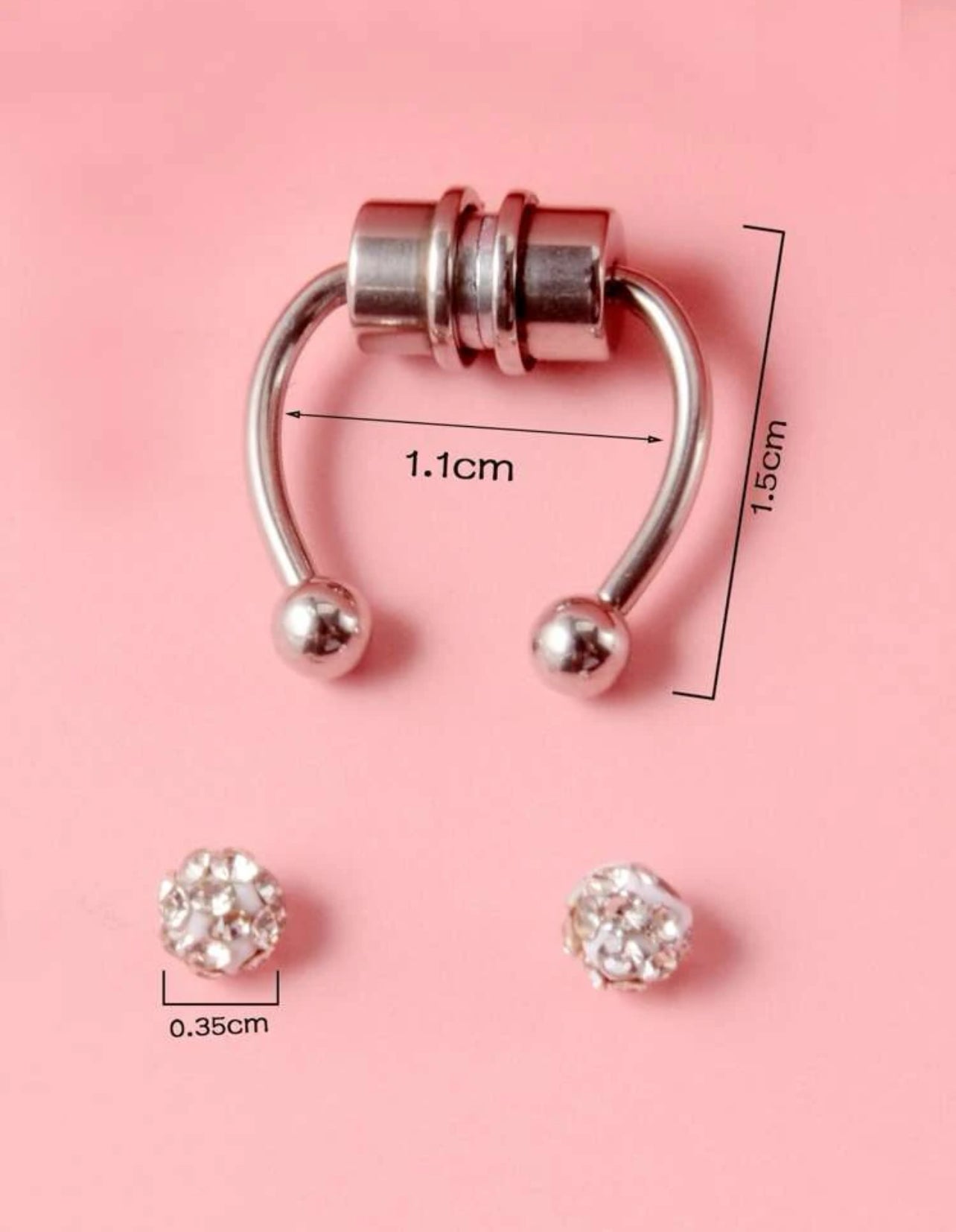 Faux piercing magnétique pour nez