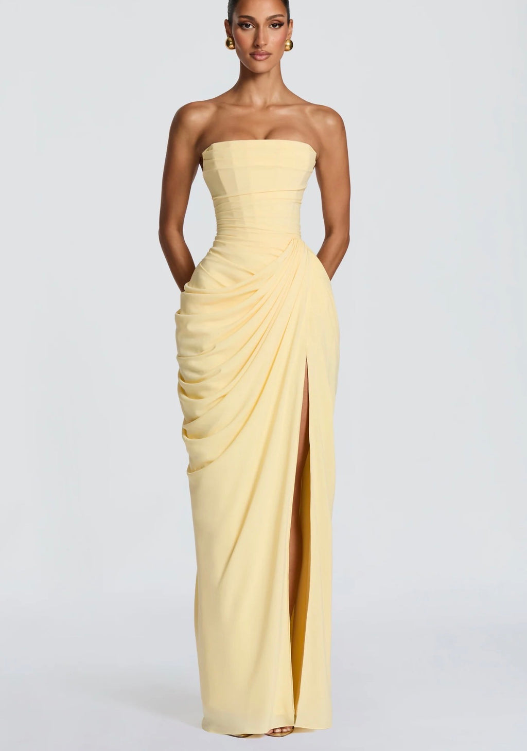 Robe Longue Cyra – Citron