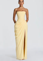 ROBE LONGUE CYRA - CITRON
