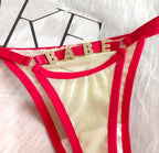 Culotte en dentelle avec lettres personnalisées pour femmes, string en dentelle Sexy
