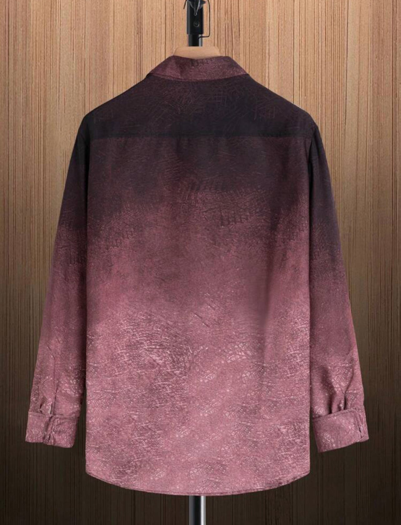 Chemise à manches longues dégradée pour homme