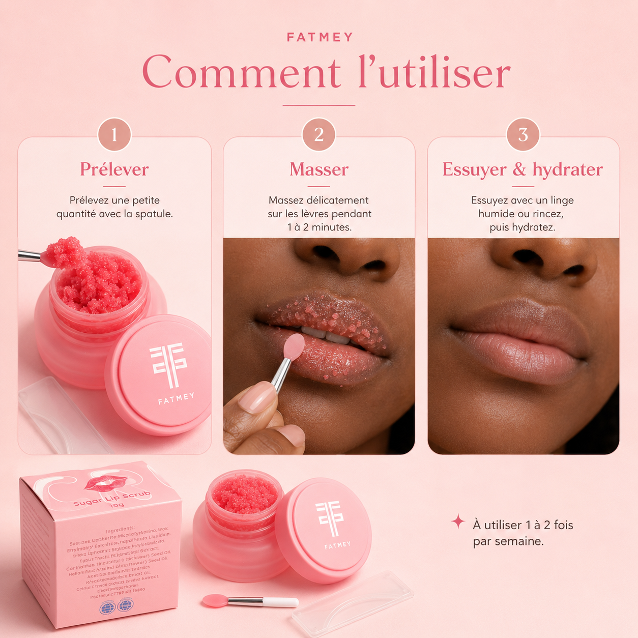 Gommage à Lèvres Douce Exfoliation | FATMEY