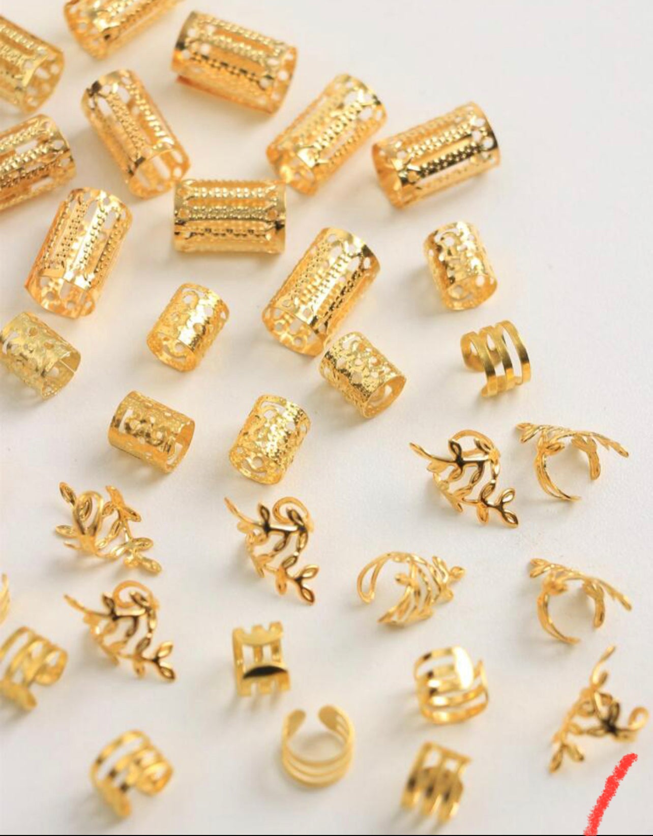 40 pièces Mixte D'or Sale Tresses Set Style De Rue Fête Mini Accessoire Pour Cheveux