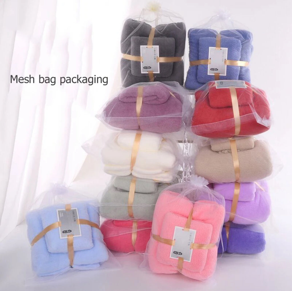 Ensemble de 2 Serviettes Microfibre Ultra Douces