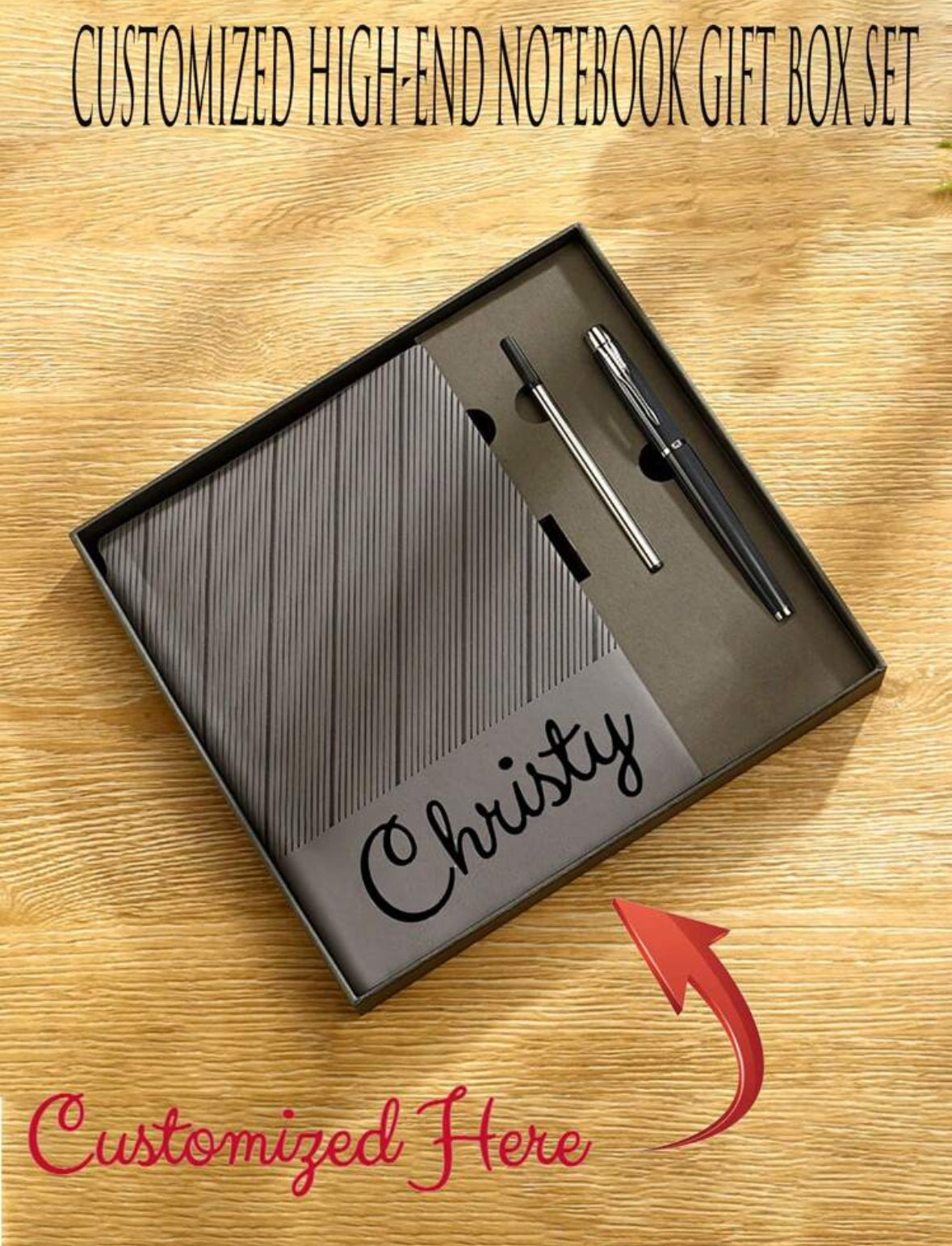 Personalized Premium Notebook and Pen Gift Set