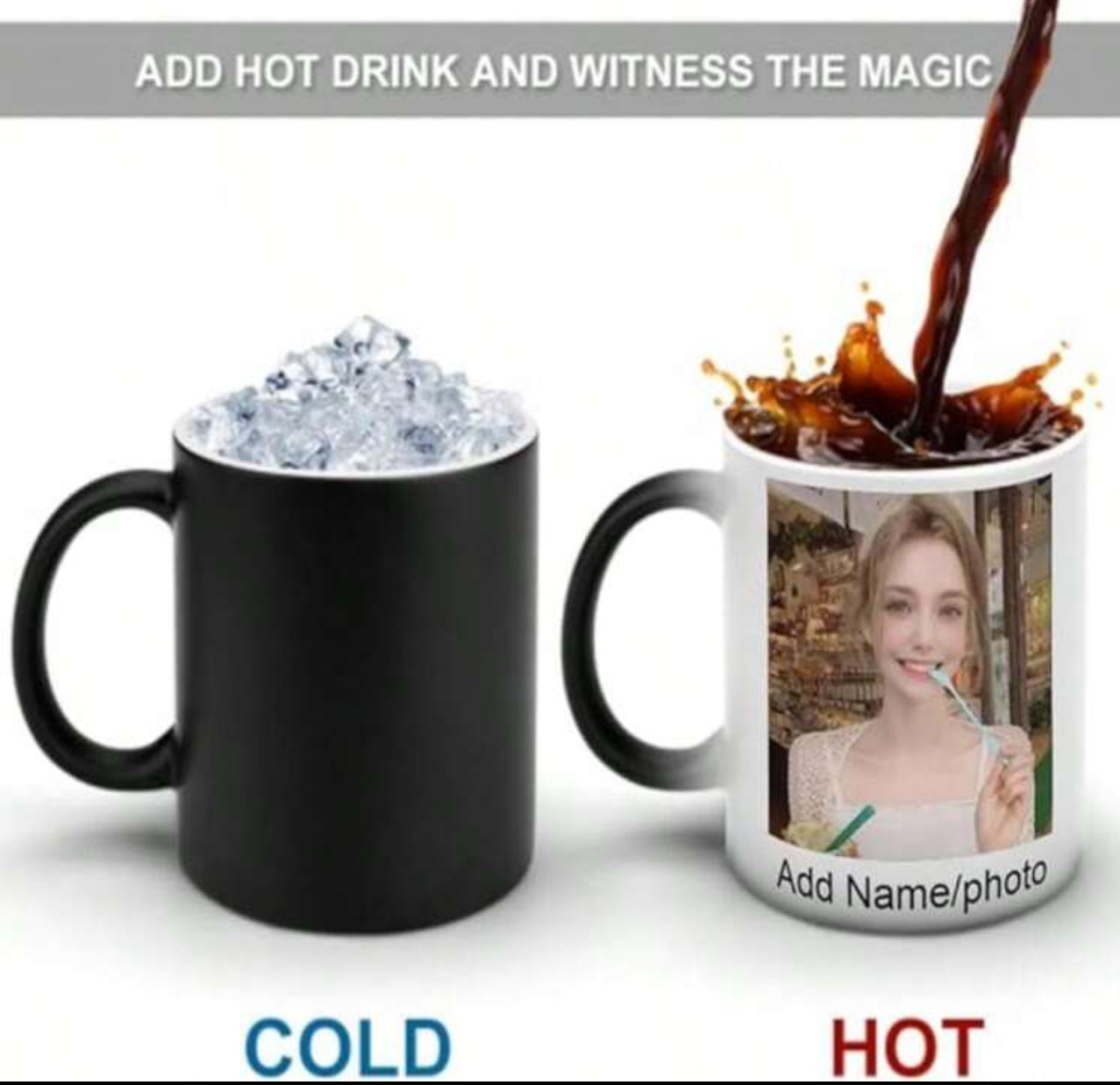 Tasse à café magique personnalisée