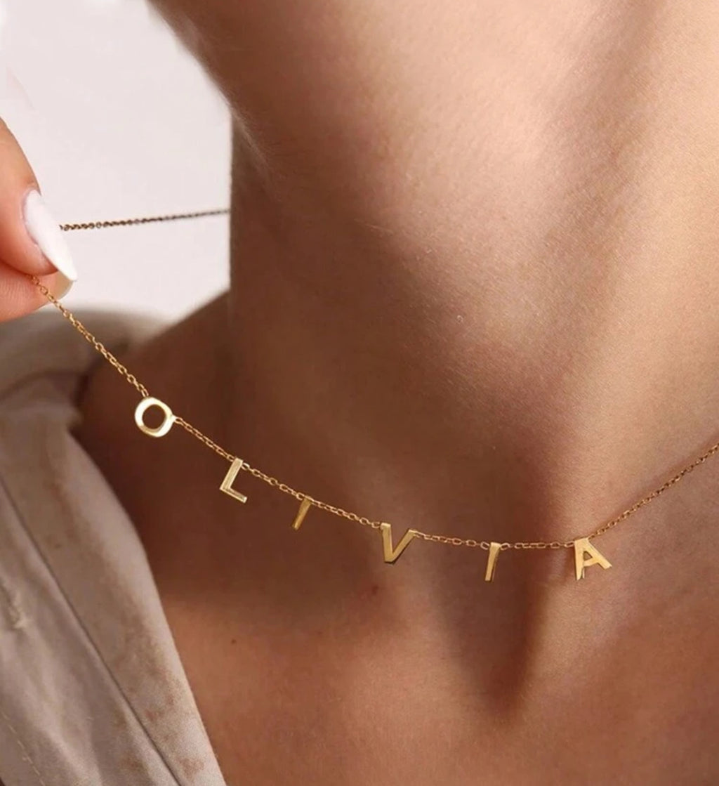 Pendentif Initiale Personnalisé en Acier Inoxydable