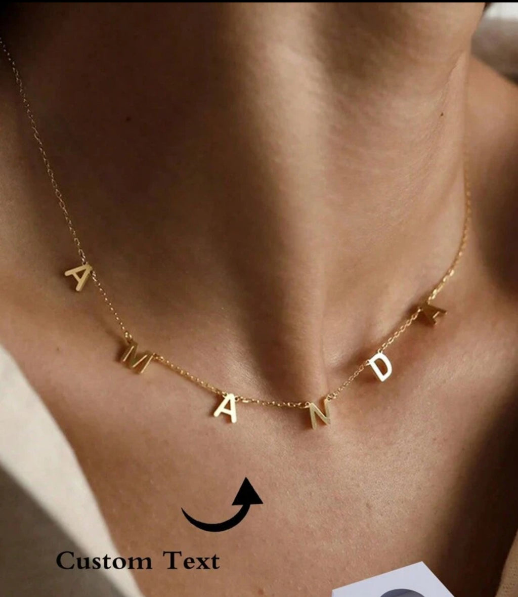 Pendentif Initiale Personnalisé en Acier Inoxydable
