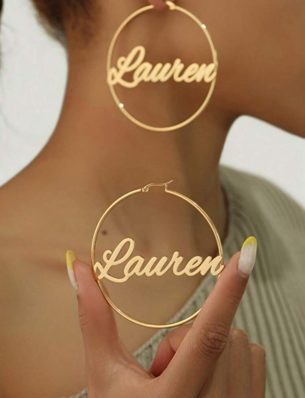 Boucles D'oreilles Rond Personnalisées