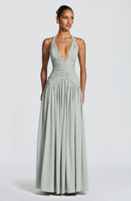 ROBE LONGUE AMARIS - SAUGE