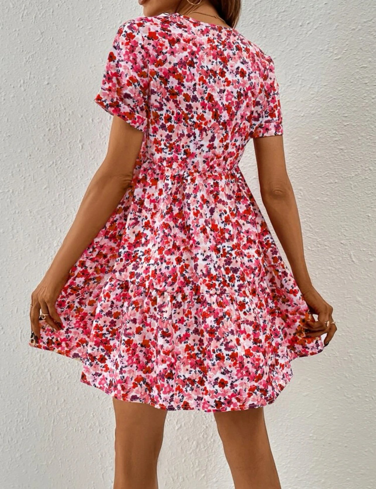 Robe Imprimé Floral À Volants