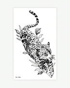 Tatouage Temporaire Léopard Artistique – Design Sauvage et Élégant
