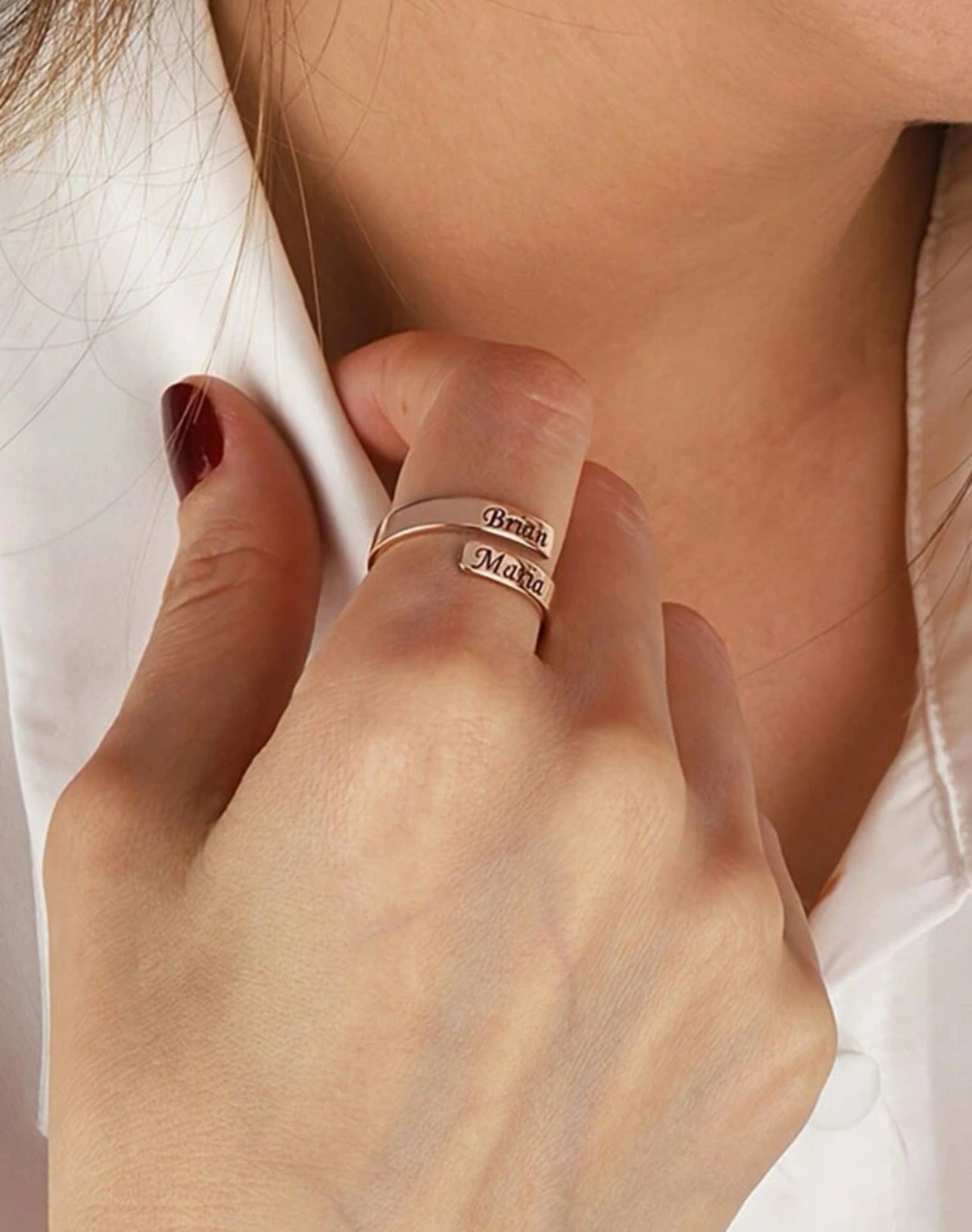 Bague personnalisée minimaliste double couche