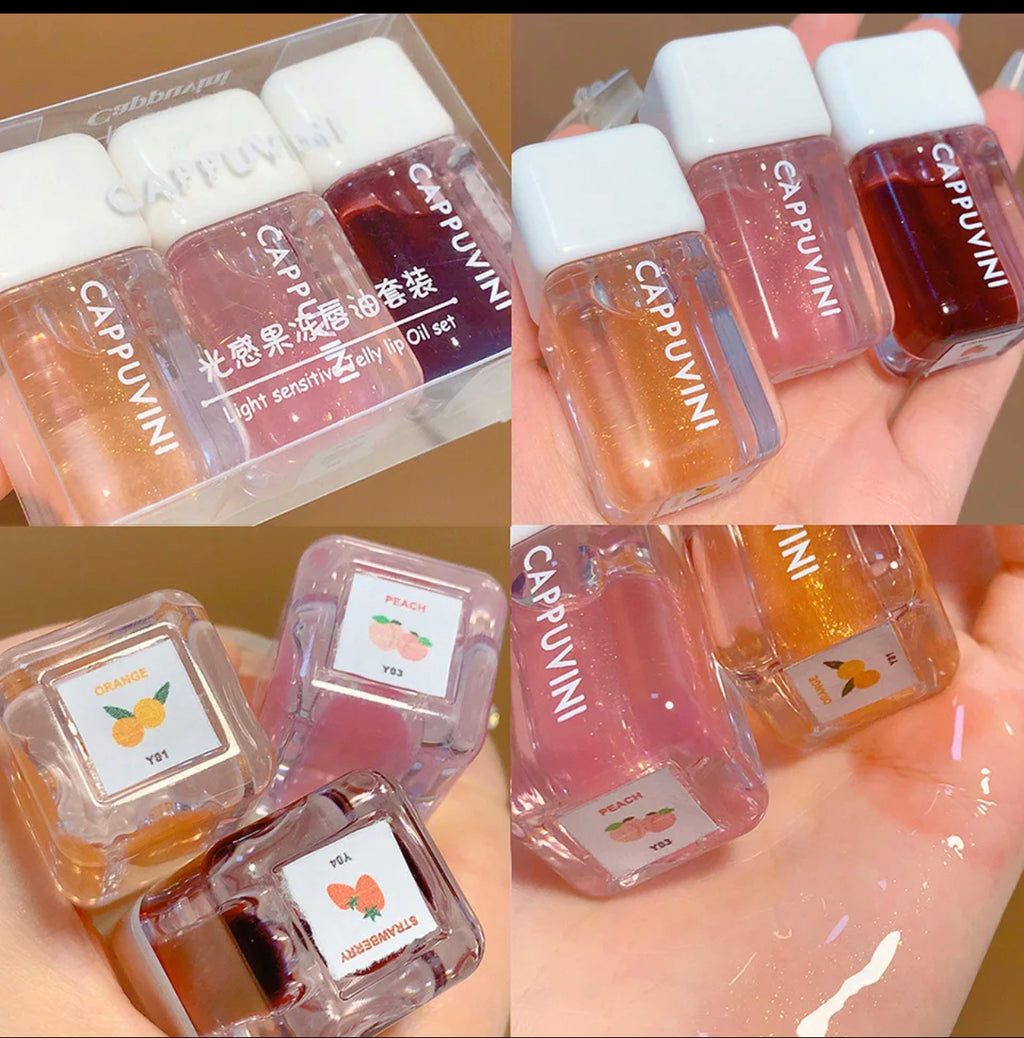 Temptation Trio – Fruity-Tinted Hydrating Lip Oils