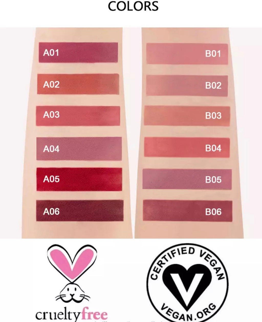 Set of 6 Lipsticks – Assorted Shades