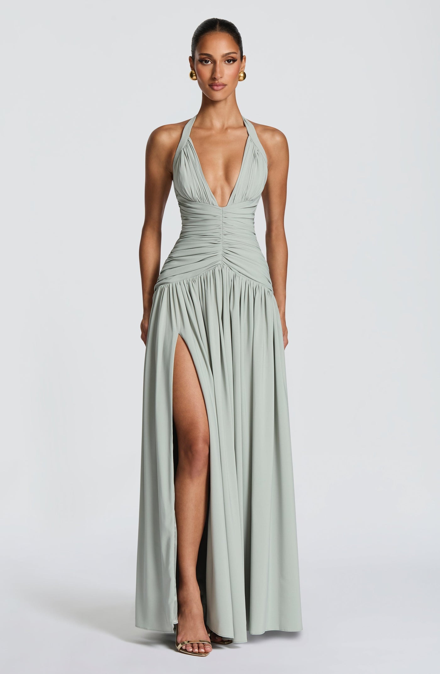 ROBE LONGUE AMARIS - SAUGE