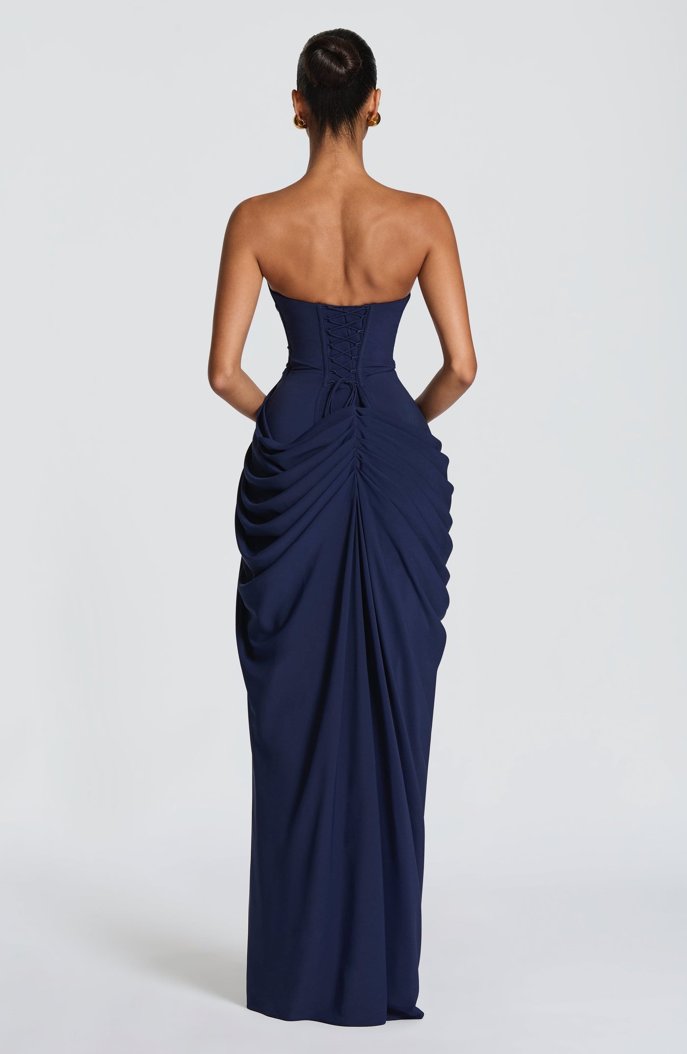 ROBE LONGUE CYRA - BLEU MARINE