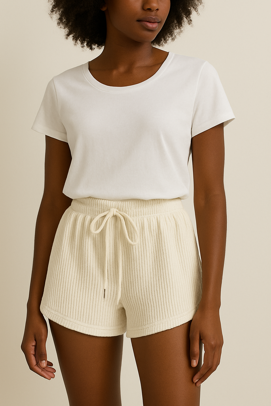 Douceur Estivale - Shorts Confort en Tricot.