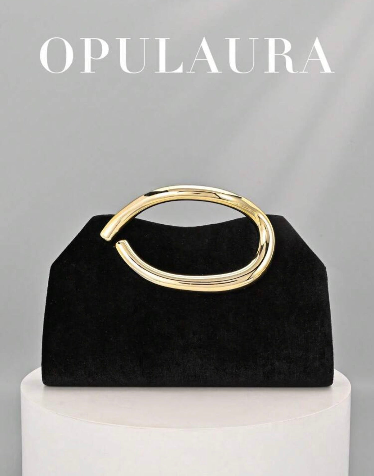 Sac de soirée élégant OpulAura – Pochette de luxe avec poignée métallique