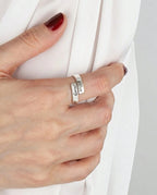 Bague personnalisée minimaliste double couche