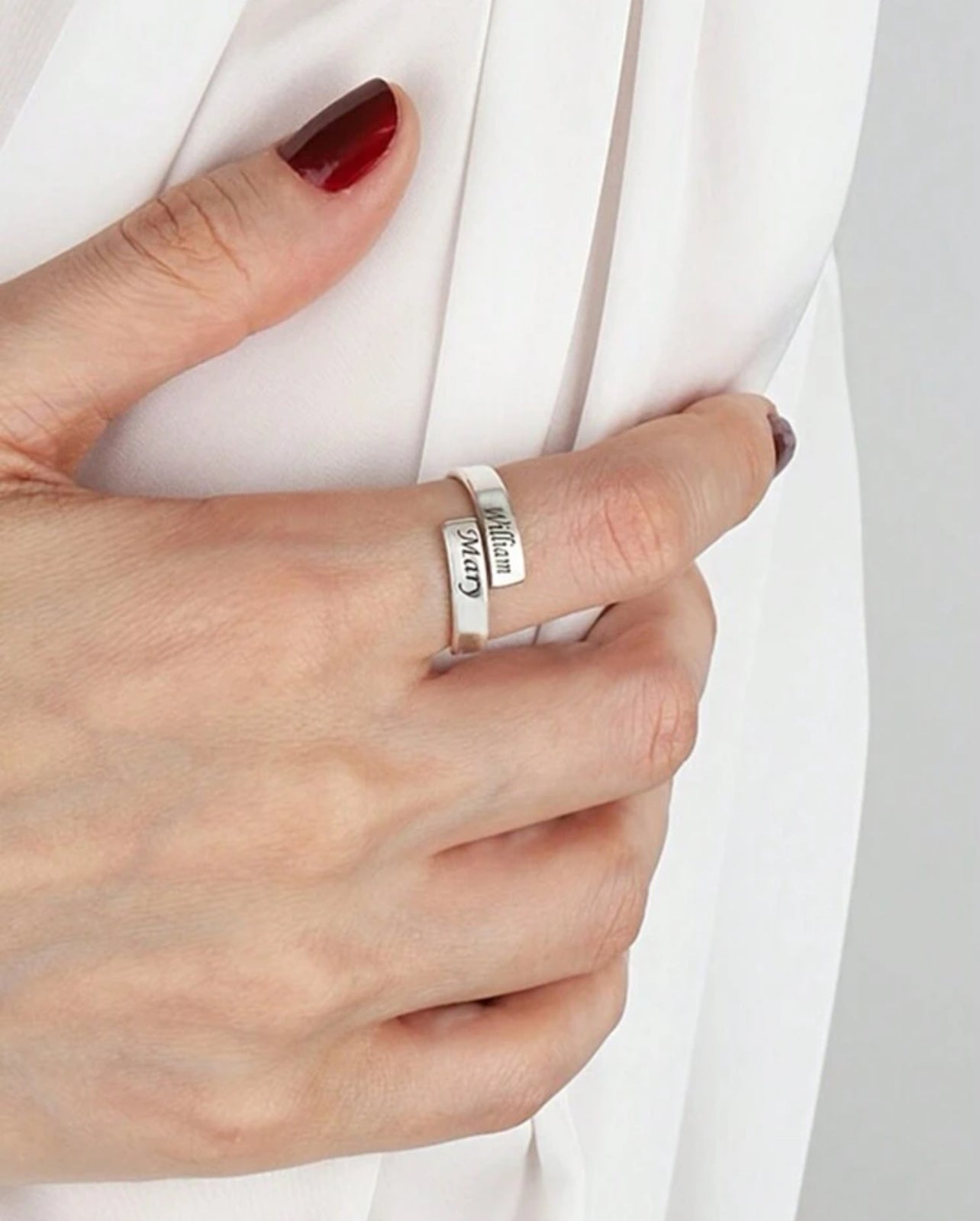 Bague personnalisée minimaliste double couche