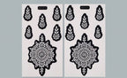 Pochoir de Tatouage Henné – Motif fleurs Élégantes