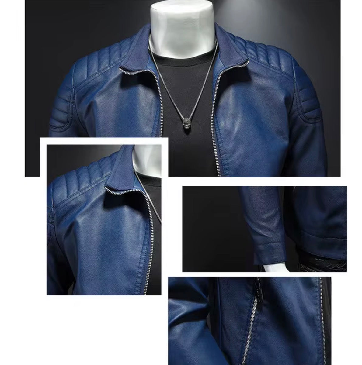 Veste Urbaine Ajustée avec Détails de Surpiqûres