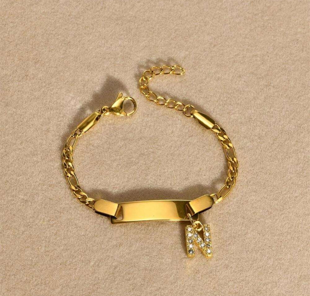 Bracelet Enfant Personnalisé avec Initiale et Breloque