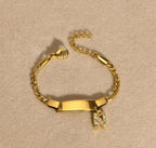 Bracelet personnalisé pour enfants - Gravé avec initiales et breloque brillante