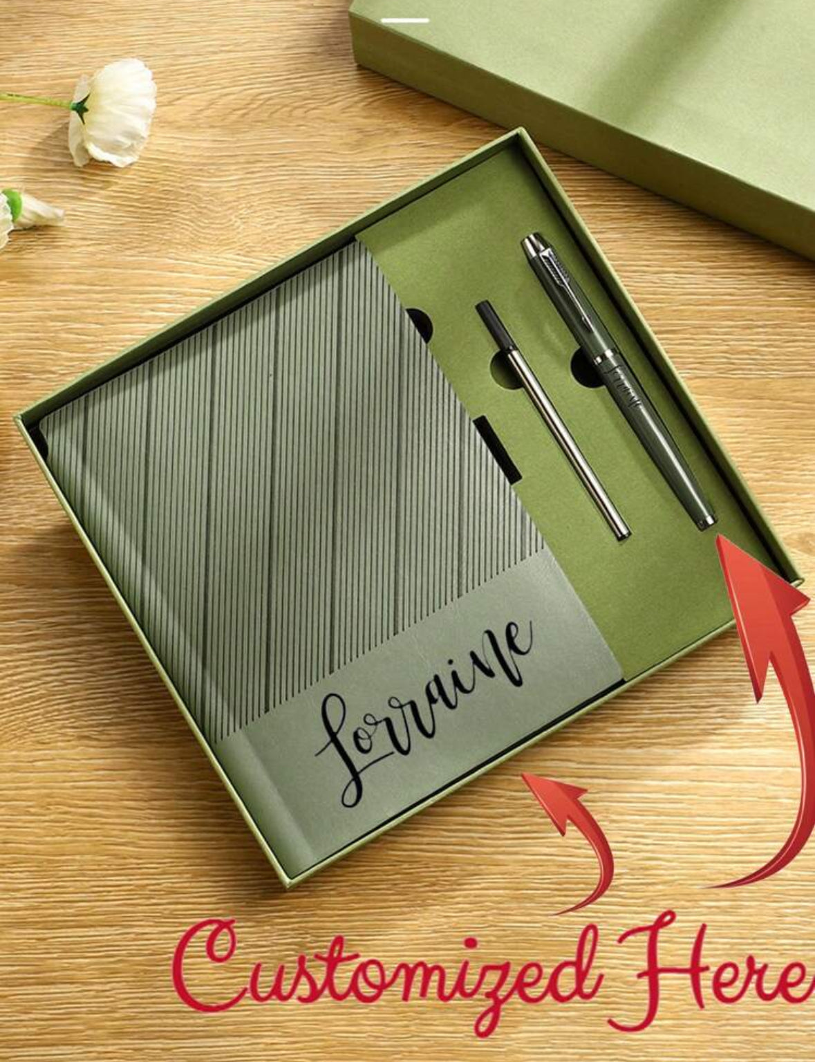 Personalized Premium Notebook and Pen Gift Set