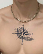 Tatouage Éphémère Boussole Aventure – Waterproof et Longue Durée