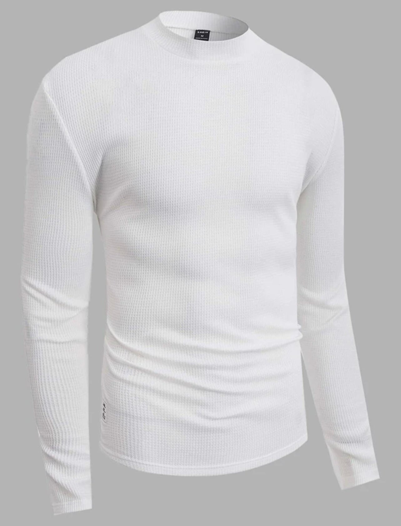 T-shirt à col montant côtelé