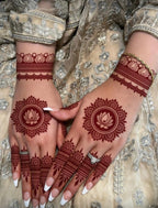 4 feuilles de Tatouage Éphémère Henné Mandala & Lotus